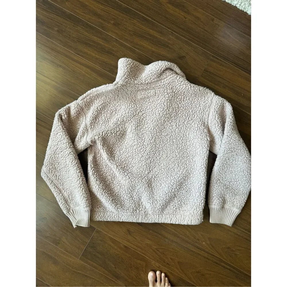 Abercrombie & Fitch XS Pink Sherpa Full Zip Jacket - Picture 5 of 5